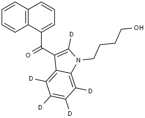 (1-(4-hydroxybutyl)-1H-indol-3-yl-2',4',5',6',7'-d5)(naphthalen-1-yl)-methanone Structural