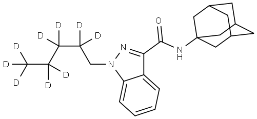 1-pentyl-N-tricyclo[3.3.1.13,7]dec-1-yl-1H-indazole-3-2,2,3,3,4,4,5,5,5-d9-carboxamide Structural