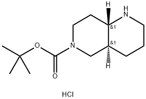 rac-tert-butyl (4aR,8aR)-decahydro-1,6-naphthyridine-6-carboxylate hydrochloride, trans Structural