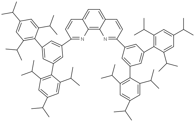 2,9-Bis(2,2'',4,4'',6,6''-hexaisopropyl-[1,1':3',1''-terphenyl]-5'-yl)-1,10-phenanthroline Structural
