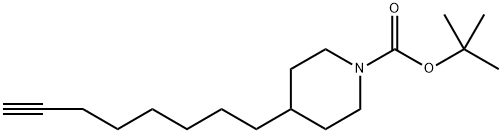 tert-Butyl 4-(oct-7-yn-1-yl)piperidine-1-carboxylate Structural