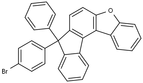 8H-Benzo[b]fluoreno[4,3-d]furan, 8-(4-bromophenyl)-8-phenyl- Structural