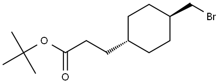 tert-Butyl 3-(trans-4-(bromomethyl)cyclohexyl)propanoate Structural
