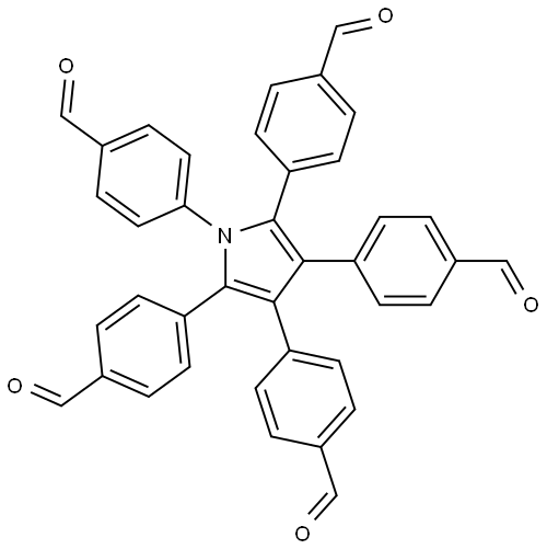 1,2,3,4,5-penta(4-phenylaldehyde)pyrrole Structural