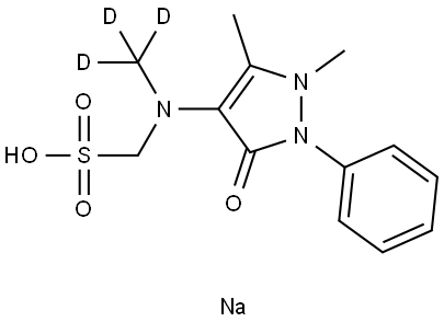((1,5-dimethyl-3-oxo-2-phenyl-2,3-dihydro-1H-pyrazol-4-yl)(methyl-d3)amino)methanesulfonate,monosodiumsalt Structural