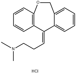 1-Propanamine,3-(dibenz[b,e]oxepin-11(6H)-ylidene)-N,N-dimethyl-, hydrochloride (1:1), (3Z)- Structural