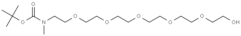 5,8,11,14,17-Pentaoxa-2-azanonadecanoic acid, 19-hydroxy-2-methyl-, 1,1-dimethylethyl ester Structural