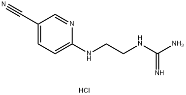 Guanidine, N-[2-[(5-cyano-2-pyridinyl)amino]ethyl]-, hydrochloride (1:1) Structural