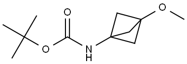 tert-butyl (3-methoxybicyclo[1.1.1]pentan-1-yl)carbamate Structural