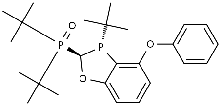 di-tert-butyl((2R,3R)-3-(tert-butyl)-4-phenoxy-2,3-dihydrobenzo[d][1,3]oxaphosphol-2-yl)phosphine oxide Structural