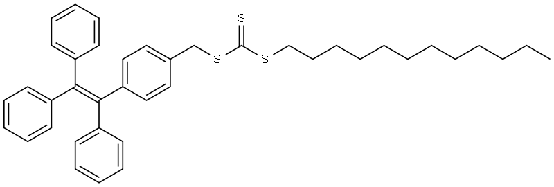 Dodecyl (4-(1,2,2-triphenylvinyl)benzyl) carbonotrithioate Structural