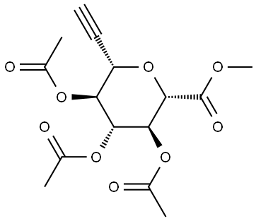 methyl (2S,3S,4R,5S,6S)-3,4,5-triacetoxy-6-ethynyltetrahydropyran-2-carboxylate Structural