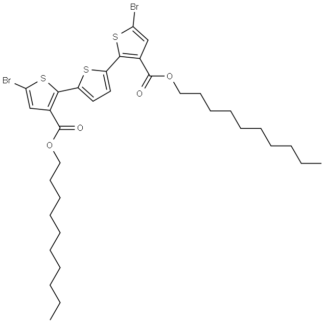 Didecyl 5,5''-dibromo-[2,2':5',2''-terthiophene]-3,3''-dicarboxylate Structural