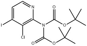 Di-tert-butyl (3-chloro-4-iodopyridin-2-yl)iminodicarbonate Structural