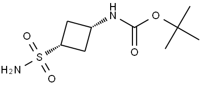 tert-Butyl (cis-3-sulfamoylcyclobutyl)carbamate Structural