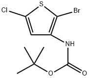 tert-Butyl (2-bromo-5-chlorothiophen-3-yl)carbamate Structural
