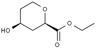 rel-Ethyl (2R,4S)-4-hydroxytetrahydro-2H-pyran-2-carboxylate Structural