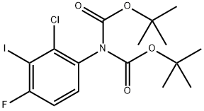 Di-tert-butyl (2-chloro-4-fluoro-3-iodophenyl)iminodicarbonate Structural