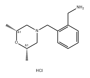 rac-1-(2-{[(2R,6S)-2,6-dimethylmorpholin-4-yl]methyl}phenyl)methanamine dihydrochloride, cis Structural