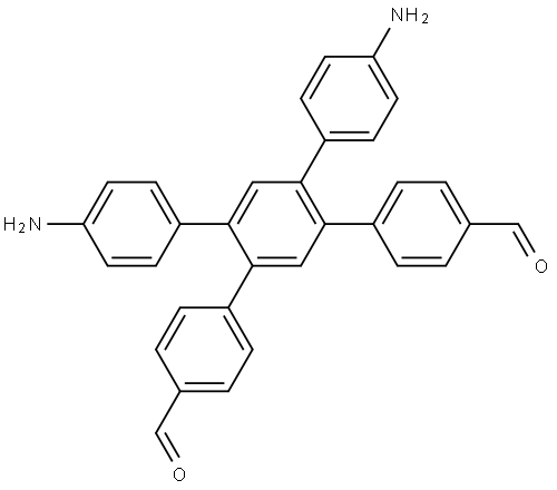 4',6'-bis(4-aminophenyl)-[1,1':3',1''-terphenyl]-4,4''-dicarbaldehyde Structural