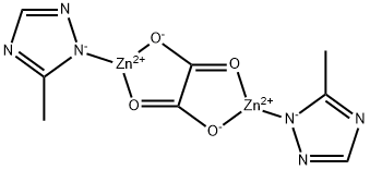 Zinc, [μ-[ethanedioato(2-)-κO1,κO'2:κO2,κO'1]]bis(5-methyl-1H-1,2,4-triazolato-κN1)di- Structural