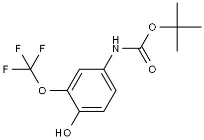 tert-Butyl (4-hydroxy-3-(trifluoromethoxy)phenyl)carbamate Structural