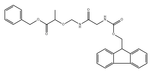 benzyl 1-(9H-fluoren-9-yl)-10-methyl-3,6-dioxo-2,9-dioxa-4,7-diazaundecan-11-oate Structural