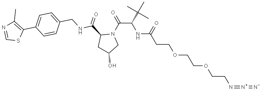 L-Prolinamide, N-[3-[2-(2-azidoethoxy)ethoxy]-1-oxopropyl]-3-methyl-L-valyl-4-hydroxy-N-[[4-(4-methyl-5-thiazolyl)phenyl]methyl]- Structural