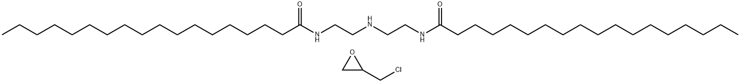 Octadecanamide, N,N'-(iminodiethylene)bis-, polymer with 1-chloro-2,3-epoxypropane Structural