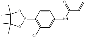 N-[3-Chloro-4-(4,4,5,5-tetramethyl-1,3,2-dioxaborolan-2-yl)phenyl]-2-propenamide Structural
