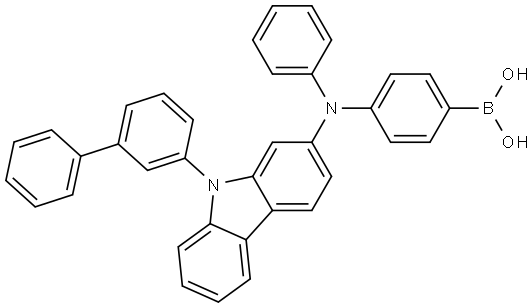 Boronic acid, B-[4-[(9-[1,1′-biphenyl]-3-yl-9H-carbazol-2-yl)phenylamino]phenyl]- Structural
