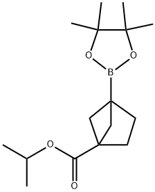 Isopropyl 4-(4,4,5,5-tetramethyl-1,3,2-dioxaborolan-2-yl)bicyclo[2.1.1]hexane-1-carboxylate Structural