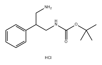 tert-butyl N-(3-amino-2-phenylpropyl)carbamate
hydrochloride Structural