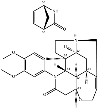 Strychnidin-10-one, 2,3-dimethoxy-, compd. with (1R,4S)-2-azabicyclo[2.2.1]hept-5-en-3-one Structural