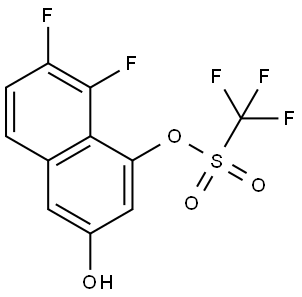 Methanesulfonic acid, 1,1,1-trifluoro-, 7,8-difluoro-3-hydroxy-1-naphthalenyl ester Structural