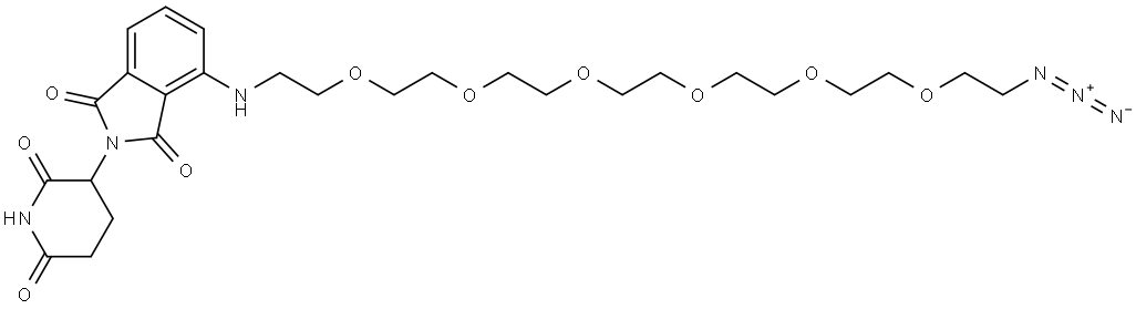 1H-Isoindole-1,3(2H)-dione, 4-[(20-azido-3,6,9,12,15,18-hexaoxaeicos-1-yl)amino]-2-(2,6-dioxo-3-piperidinyl)- Structural