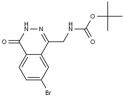 Carbamic acid, N-[(7-bromo-3,4-dihydro-4-oxo-1-phthalazinyl)methyl]-, 1,1-dimethylethyl ester Structural