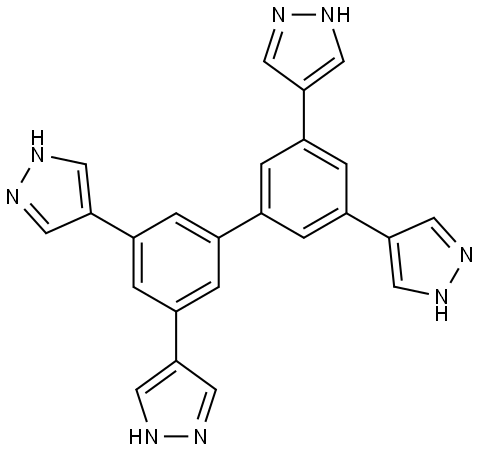 4-[3-[3,5-bis(1H-pyrazol-4-yl)phenyl]-5-(1H-pyrazol-4-yl)phenyl]-1H-pyrazole Structural