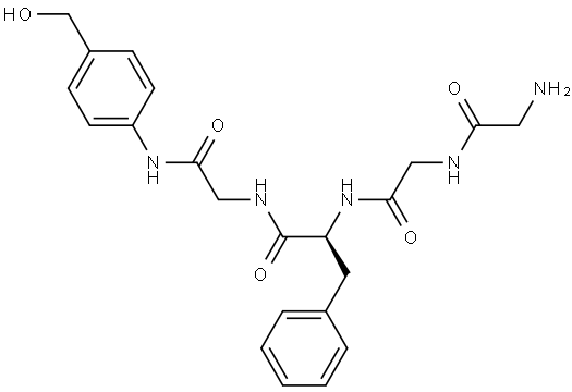 H-Gly-Gly-Phe-Gly-PAB-OH Structural
