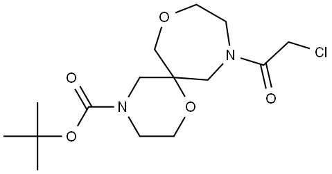 tert-butyl11-(2-chloroacetyl)-1,8-dioxa-4,11-diazaspiro[5.6]dodecane-4-carboxylate Structural