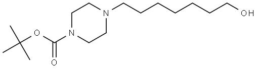 1-Piperazinecarboxylic acid, 4-(7-hydroxyheptyl)-, 1,1-dimethylethyl ester Structural