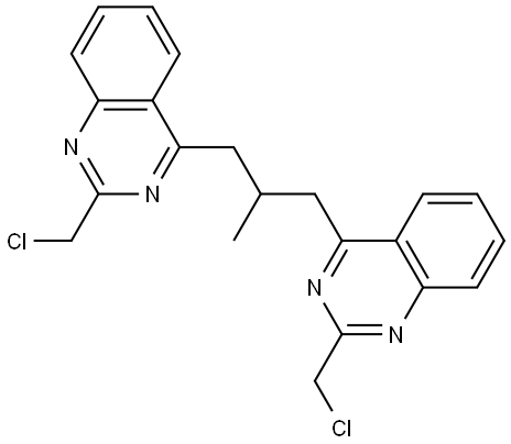 Quinazoline, 4,4′-(2-methyl-1,3-propanediyl)bis[2-(chloromethyl)- Structural