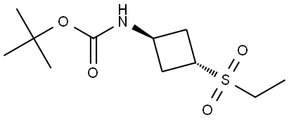 tert-Butyl (rel-3-(ethylsulfonyl)cyclobutyl)carbamate Structural