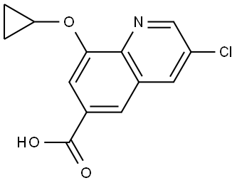 6-Quinolinecarboxylic acid, 3-chloro-8-(cyclopropyloxy)- Structural