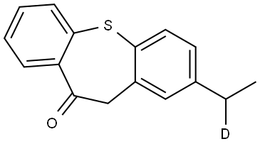 2-(Ethyl-1-d)dibenzo[b,f]thiepin-10(11H)-one Structural