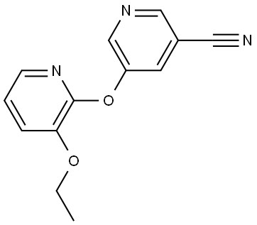 3-Pyridinecarbonitrile, 5-[(3-ethoxy-2-pyridinyl)oxy]- Structural