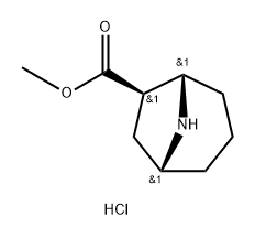 rac-methyl (1R,5S,6R)-8-azabicyclo[3.2.1]octane-6-carboxylate hydrochloride Structural