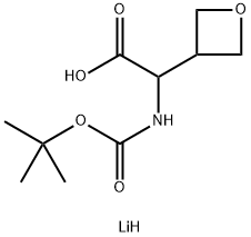 lithium(1+) 2-{[(tert-butoxy)carbonyl]amino}-2-(oxetan-3-yl)acetate Structural