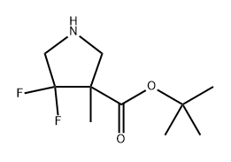 tert-butyl 4,4-difluoro-3-methyl-pyrrolidine-3-carboxylate Structural