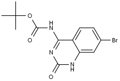 Carbamic acid, N-(7-bromo-1,2-dihydro-2-oxo-4-quinazolinyl)-, 1,1-dimethylethyl ester Structural